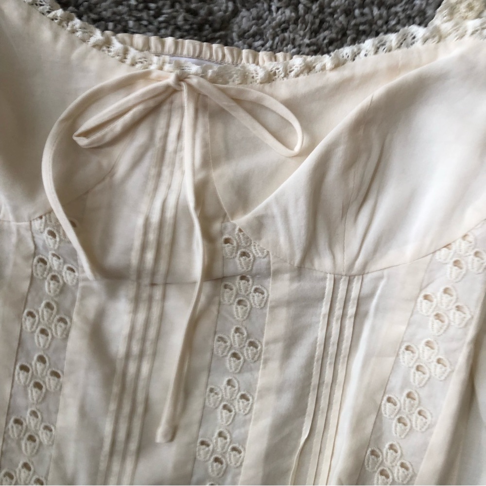 NWT Reformation Isadora Cotton Top - Cream - Picture 6 of 11
